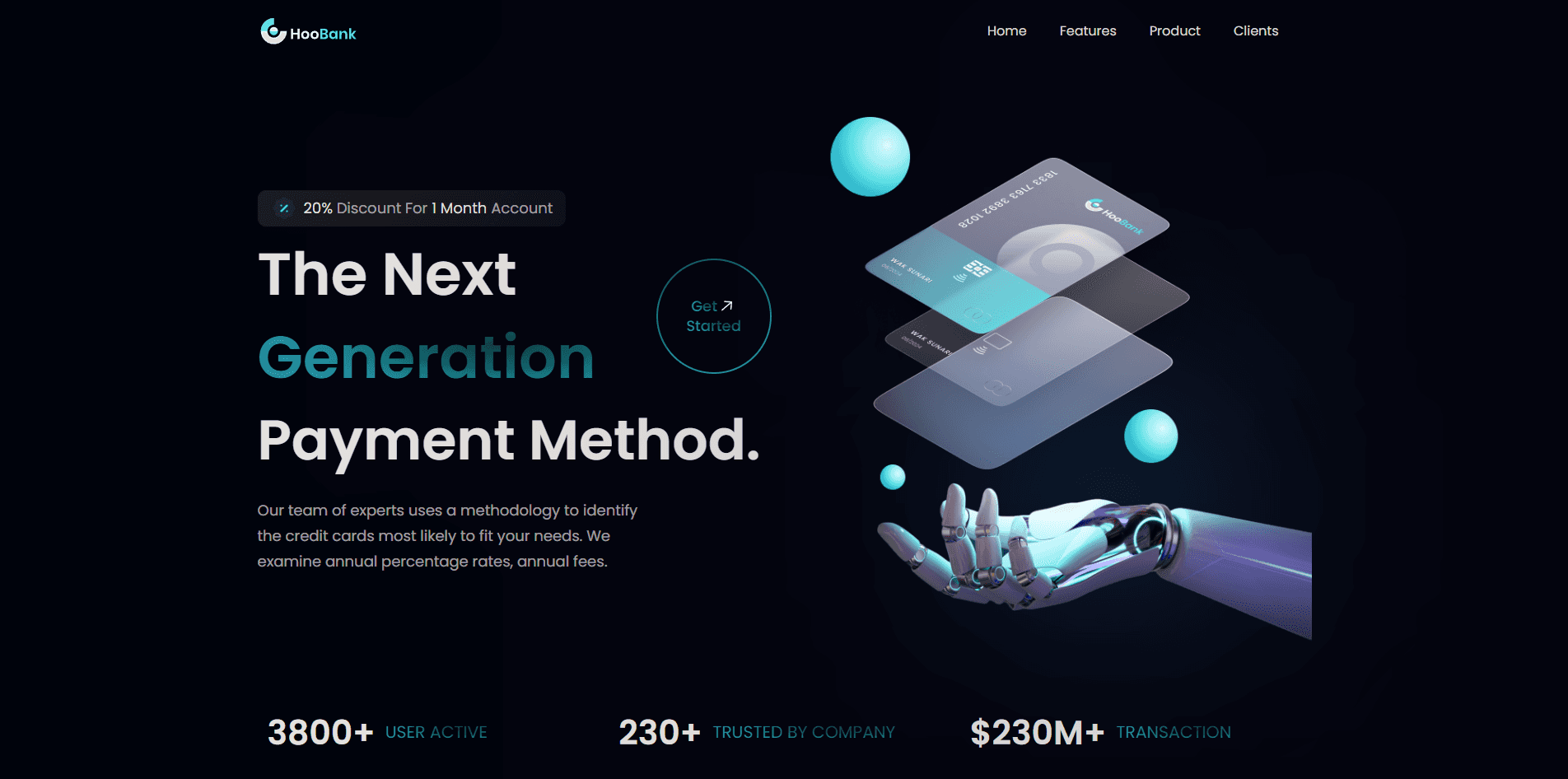 HooBank Landing Page